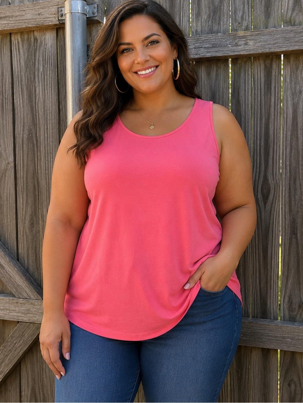 👗J. Crew plus size Coral Sleeveless Tank